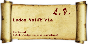 Lados Valéria névjegykártya