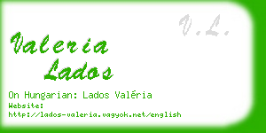 valeria lados business card
